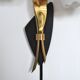 Scandinavian Organic Two Armed Wall Light, Brass and Opaline, 1940-50s