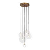 Pendant lamp schwung cluster 5 mix