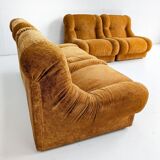 Set of 4 Modular Italian Lounge Chairs 1970s