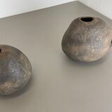 Set of 2 West German Ceramic Studio Vase Object by Helmut Schäffenacker, 1960s