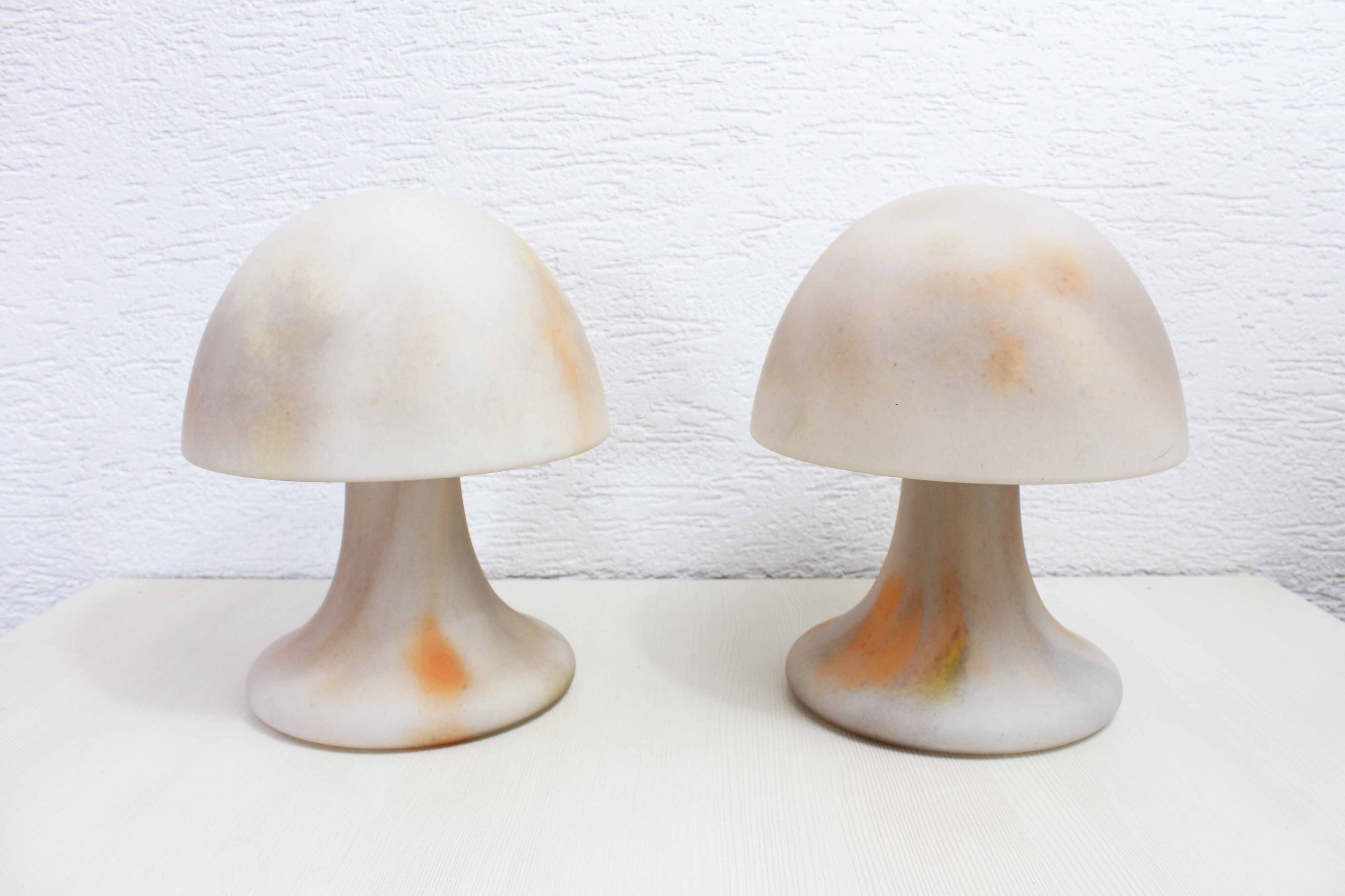 Pair of limburg glass paste lamps 1970