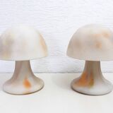 Pair of limburg glass paste lamps 1970