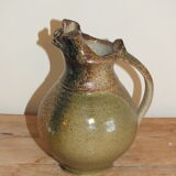 Pichet Cochon in glazed stoneware signed Jean