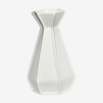 Vase en ceramique blanc mat 15cm