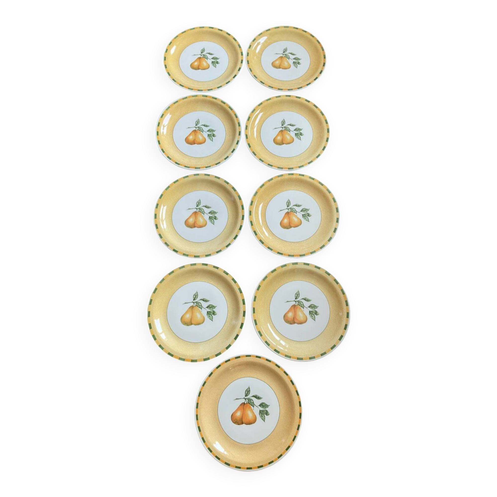 Set of 9 large Churchill-Staffordshire porcelain plates