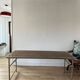 Folding industrial-style dining table