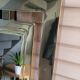 Large vintage design mirror in gold metal