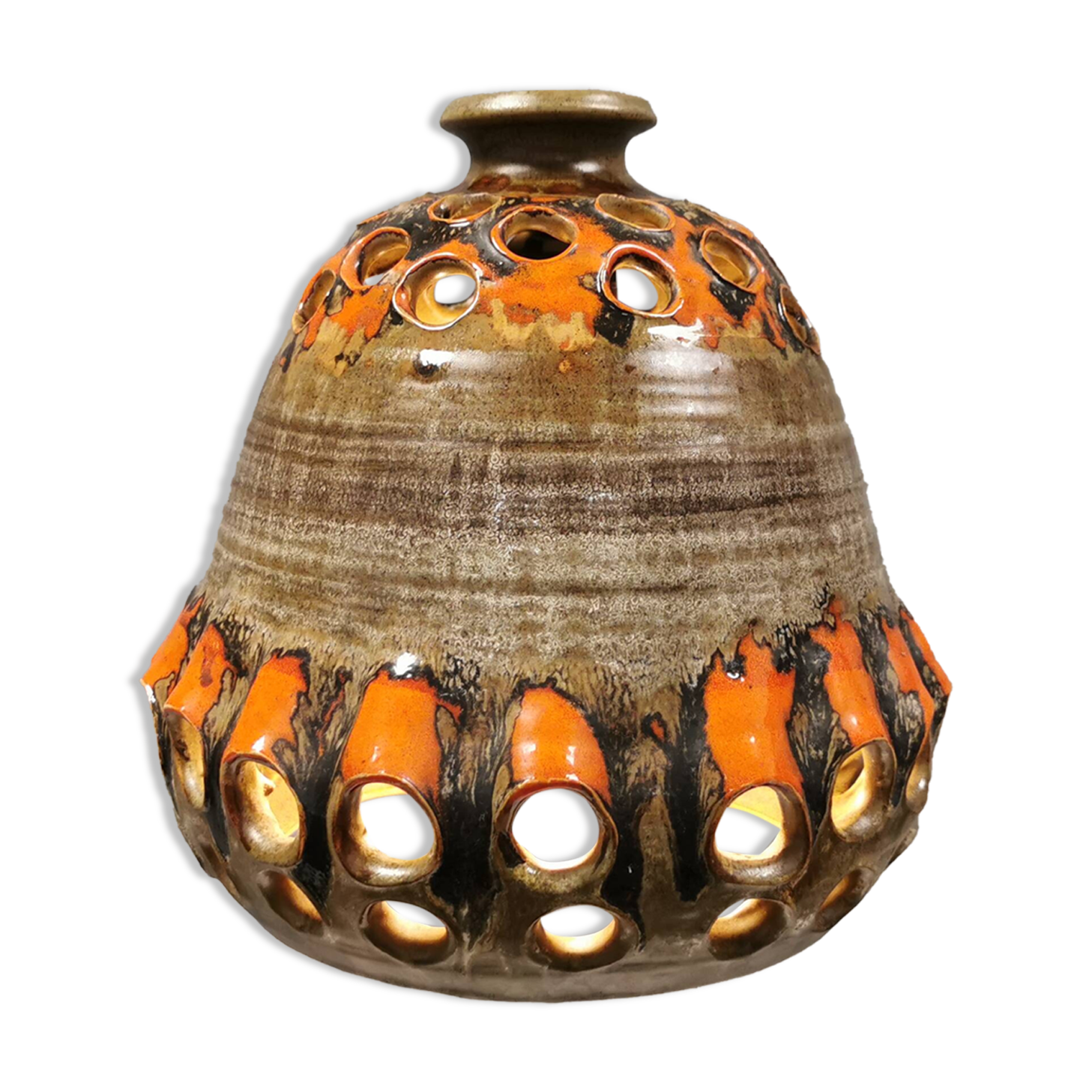 Ceramic hanging lamp, Danish from the 1970s.