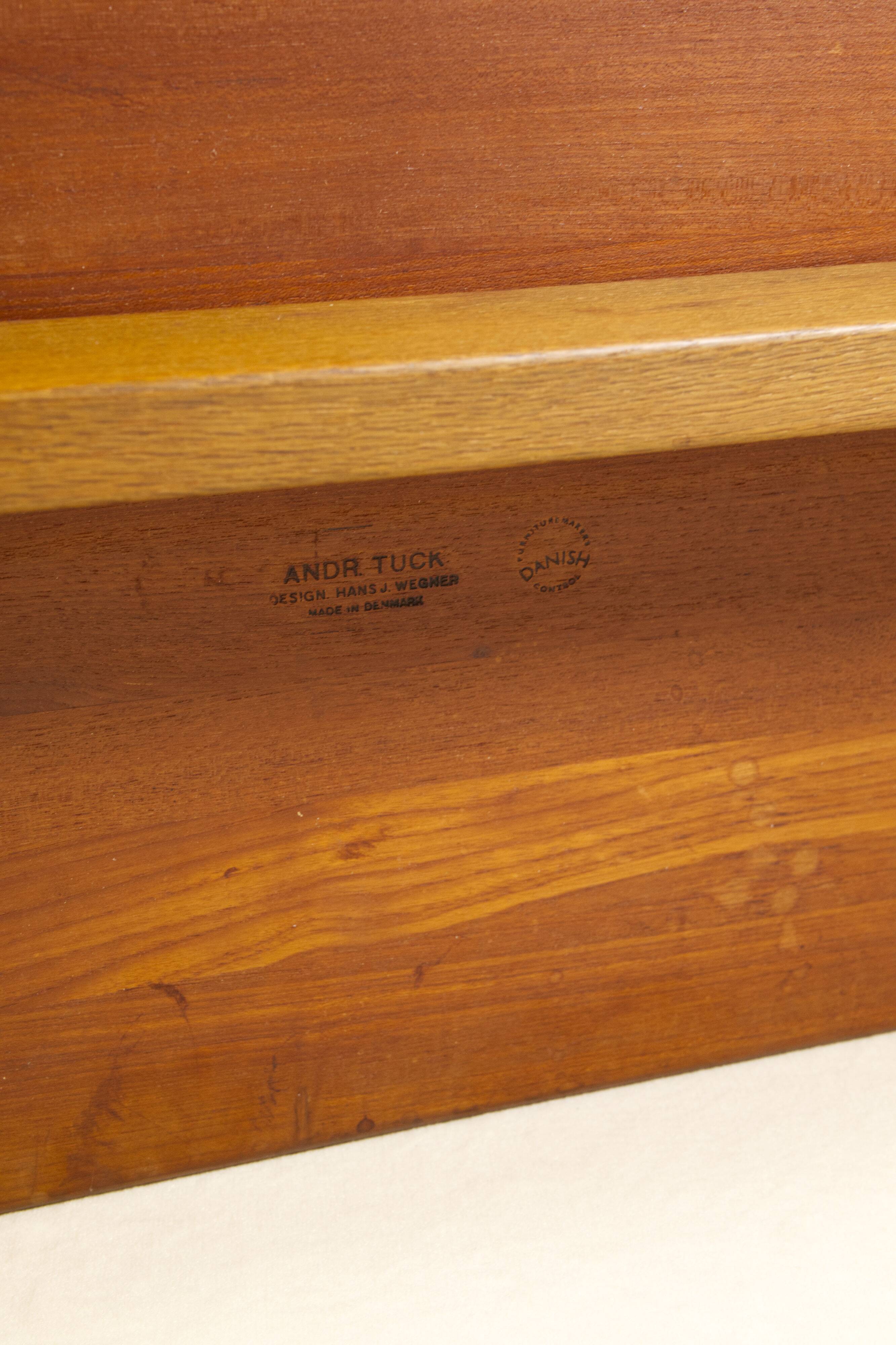 Hans Wegner AT-15 Solid Teak and Oak Coffee Table for Andreas Tuck