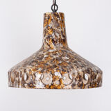 Flower power earth ware chandelier 1960