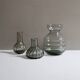 Soliflore et vase en verre fumé