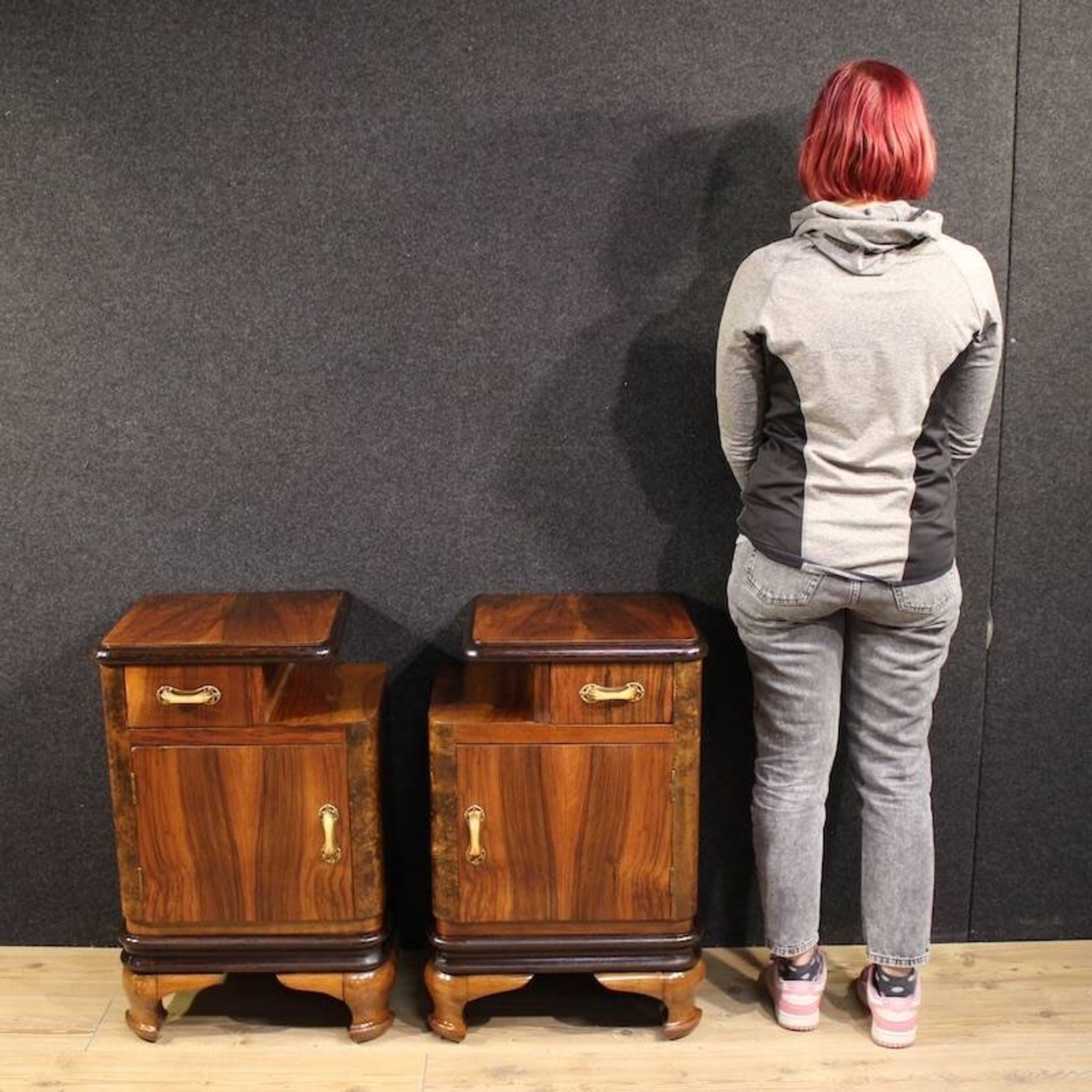 Paire de tables de chevet italiennes, 20e siècle