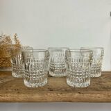 5 vintage whiskey glasses