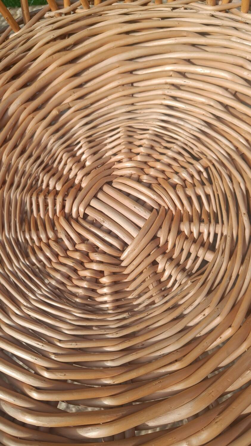 Rattan and wicker basket chairs