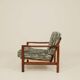 Scandinavian modern long chair jacquard green 1965