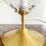 Old glass globe table lamp