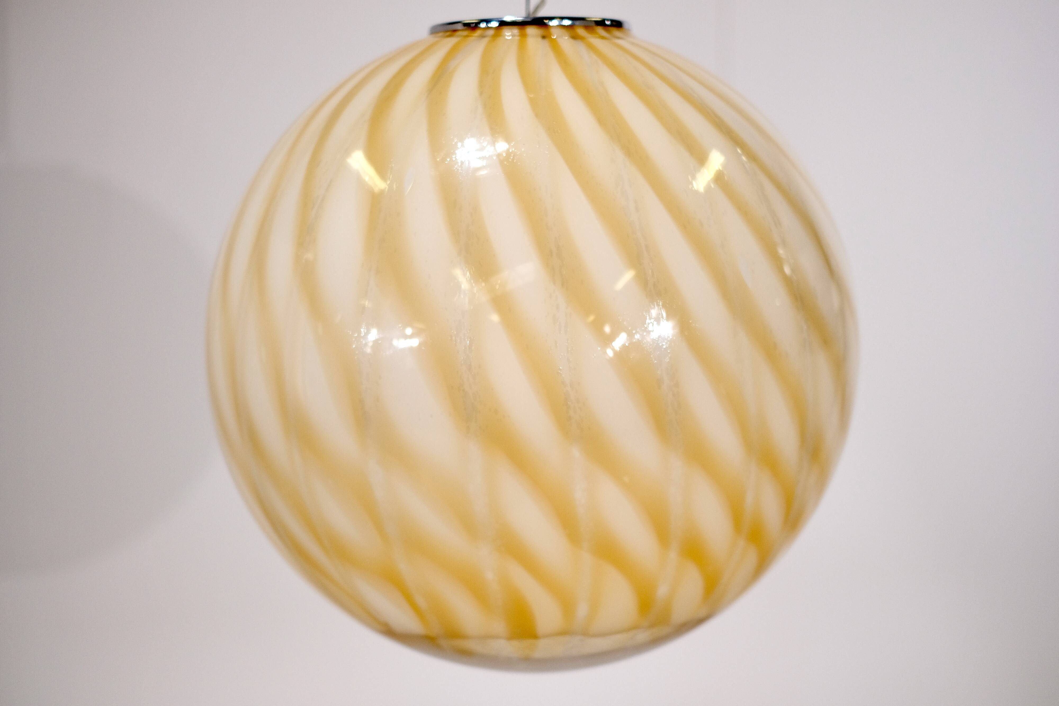 Murano glass pendant lamp by Venini - 1960s
