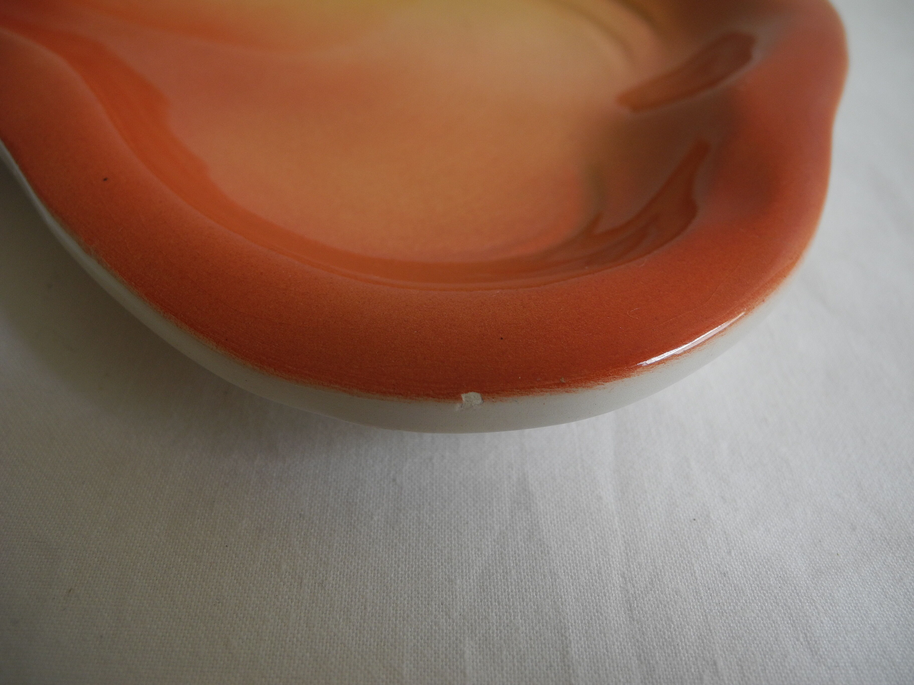 Ashtray pear vintage earthenware italy