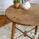 Rustic wooden side table, vintage