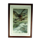 Flight of ducks, marshes and tetard willows - chromolithography Jules Habert-Dys - 1880