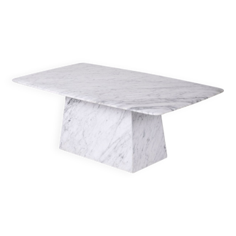 Rectangular marble coffee table