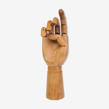 Vintage articulated wooden hand