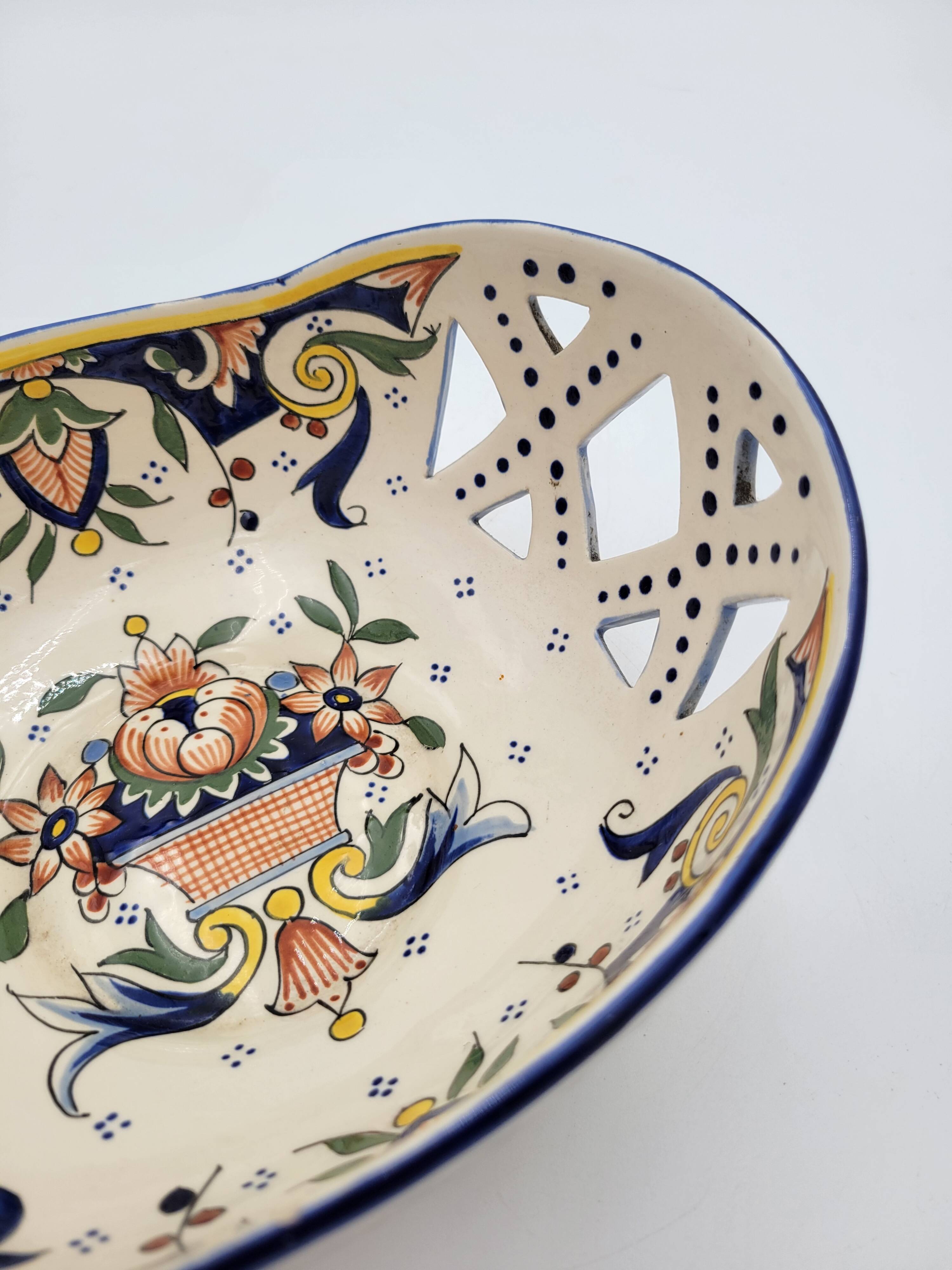 Pierced cup in Rouen earthenware