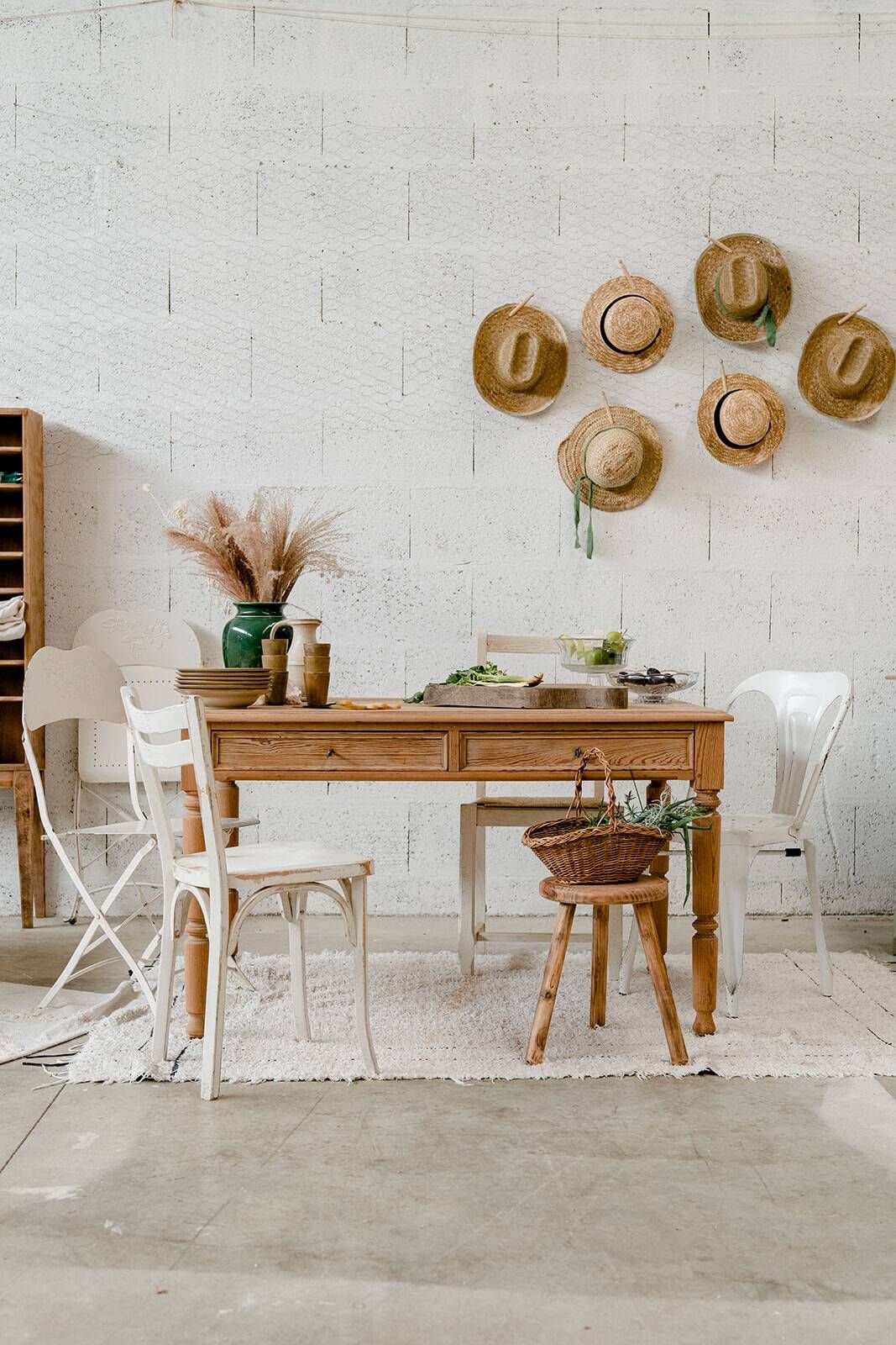 Table / bureau vintage brut