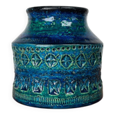 Mid-Century Modern Rimini Blu Pottery Vase by Aldo Londi for Bitossi, Italy, 1960s