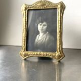 Cadre en métal ancien 18 cm x 13,5 cm