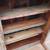 Polychrome teak display case