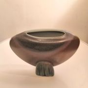 Ceramic lentil vase signed by a dove design 60s