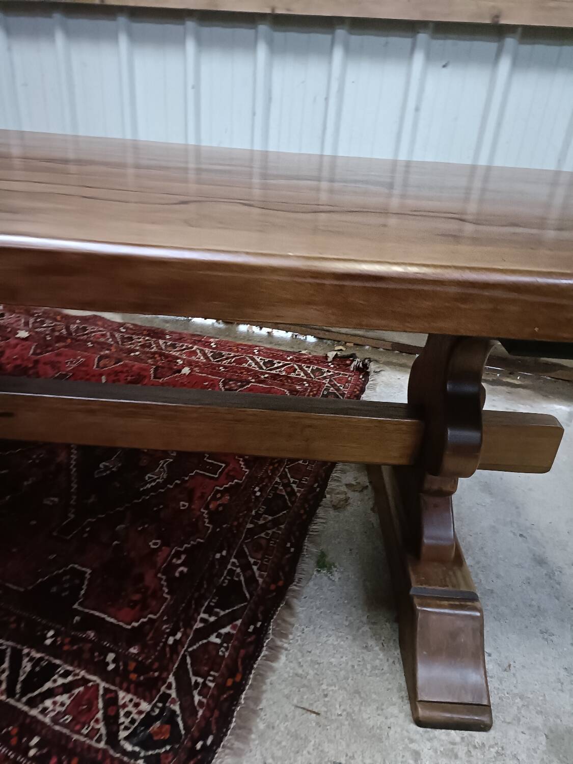 Solid wood monastery table