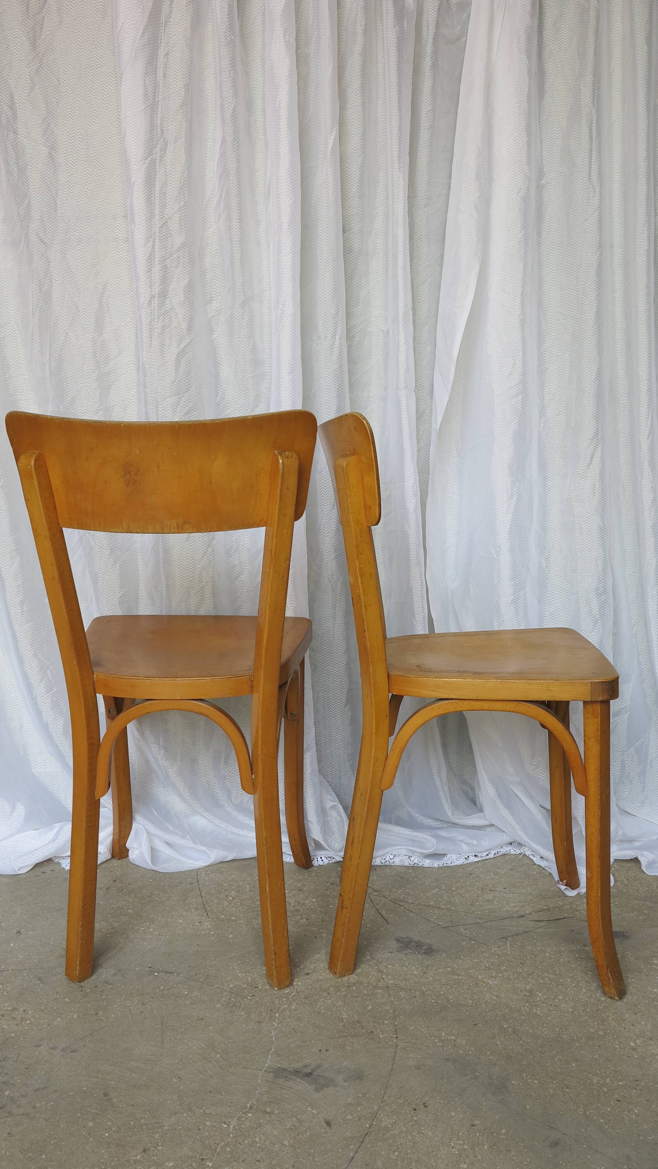 Pair of Baumann bistro chairs