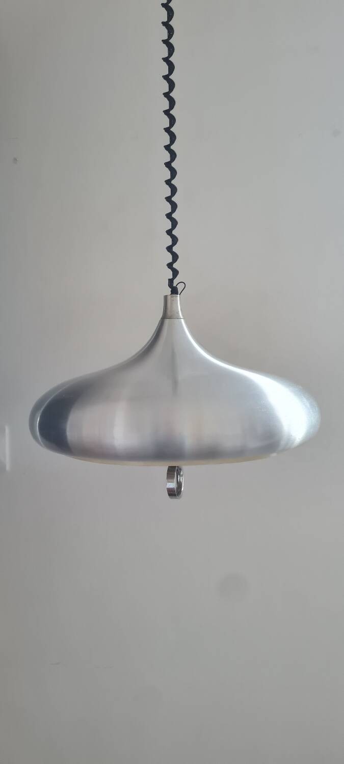Brushed aluminum pendant light 1970