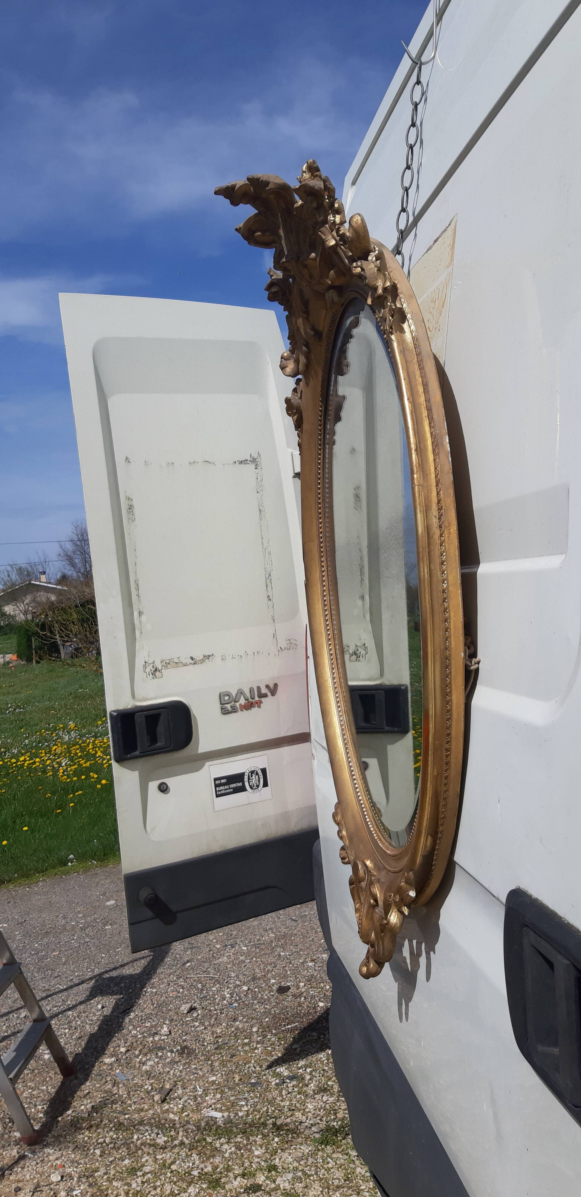 Mirror golden 19th
