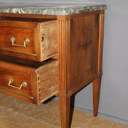 Commode Sauteuse Louis XVI en Noyer Fin XVIIIe