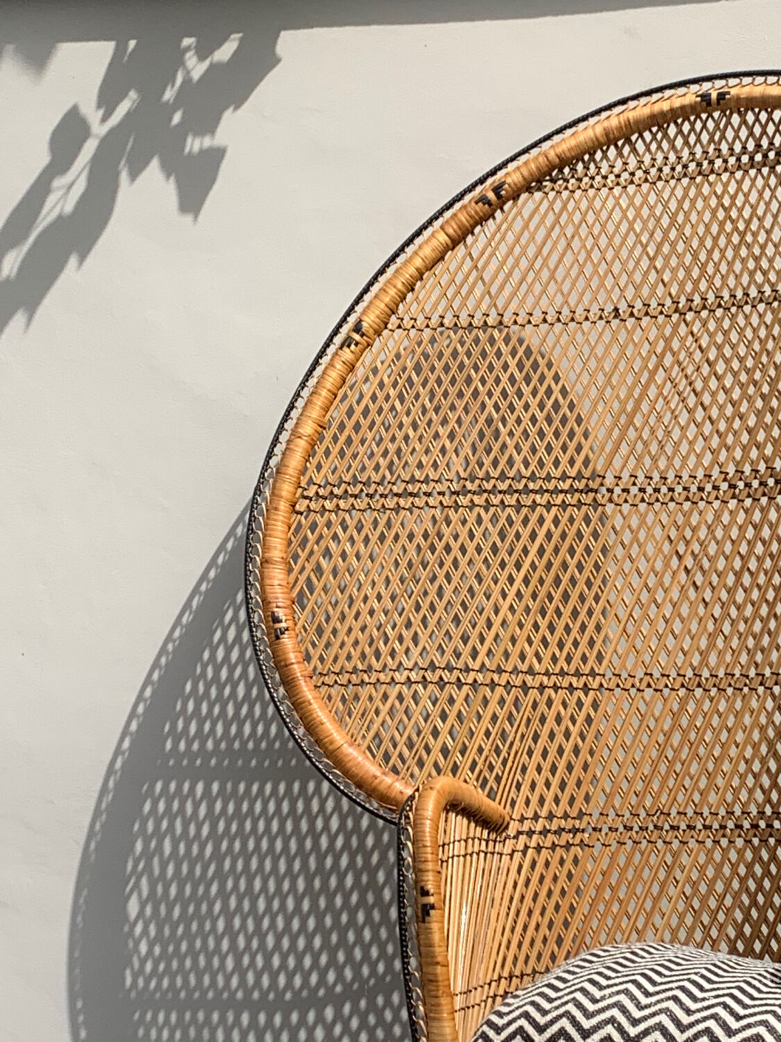 Armchair Emmanuelle vintage rattan