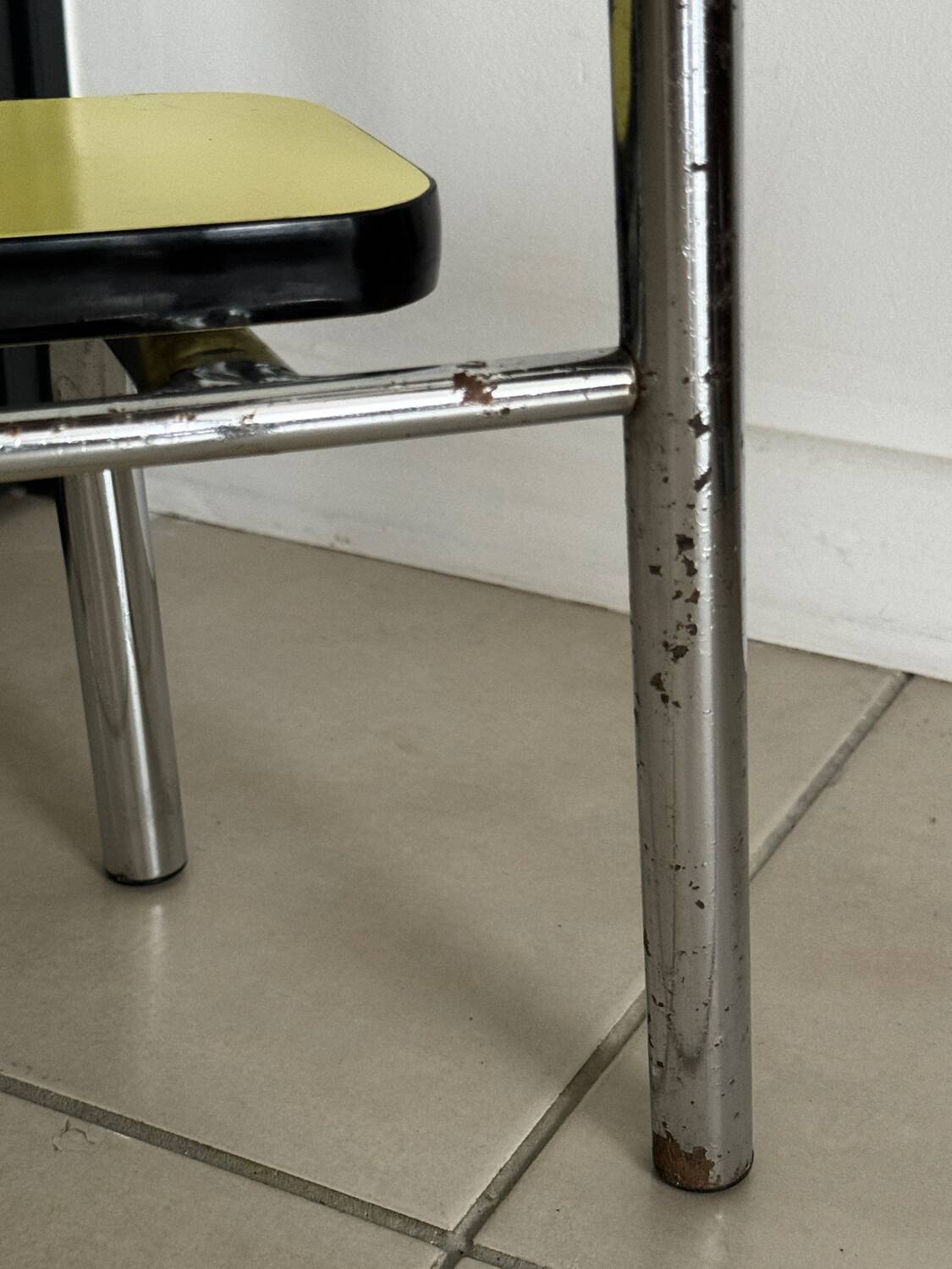 Yellow Formica step stool