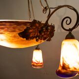 Art deco glass paste chandelier