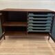Commode palissandre et métal design 1950