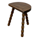 Tabouret tripode demi-lune vintage 1950