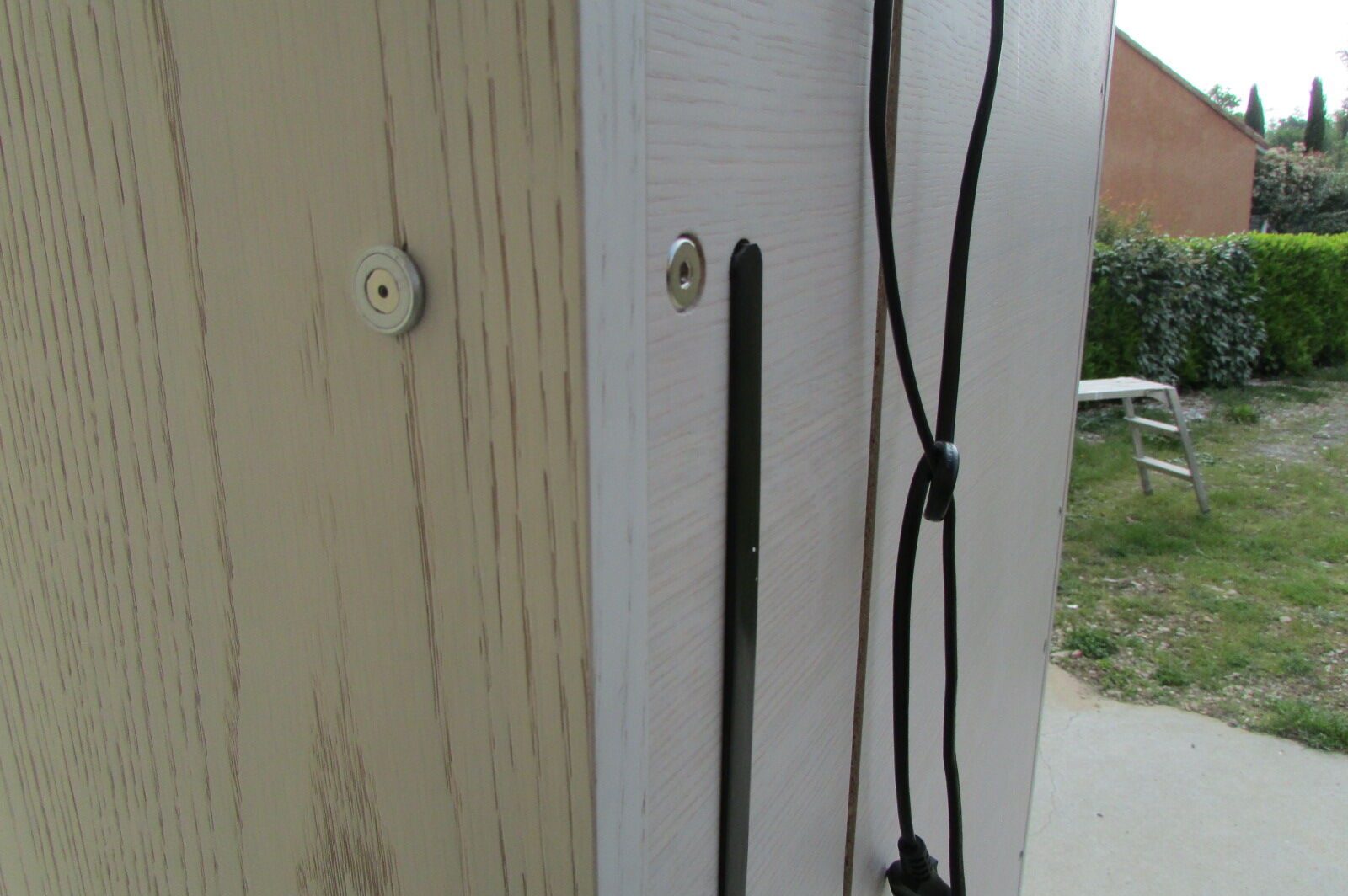 Backlit display case, oak and ceramic, very trendy