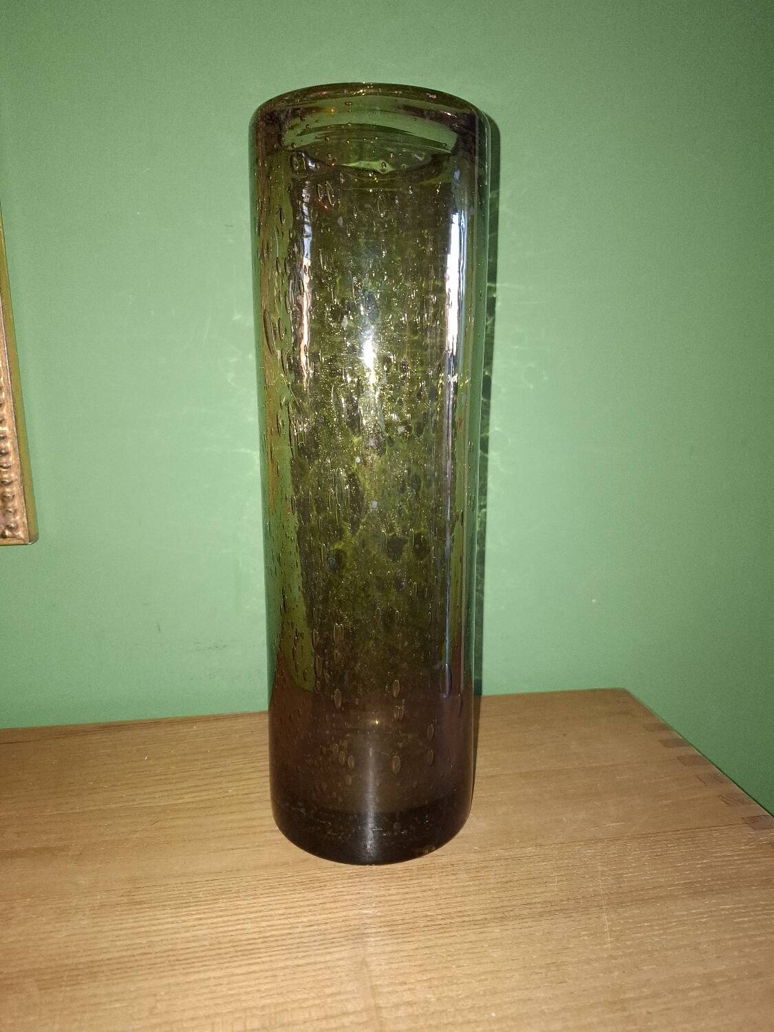 Blown glass roller vase