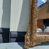 Miroir de Cheminée 19 éme en Bois et Stuk Doré