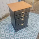 Commode chiffonnier patine noire