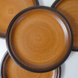 6 assiettes plates en grès