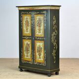 Antique German Hand Painted Cabinet, Circa 1850