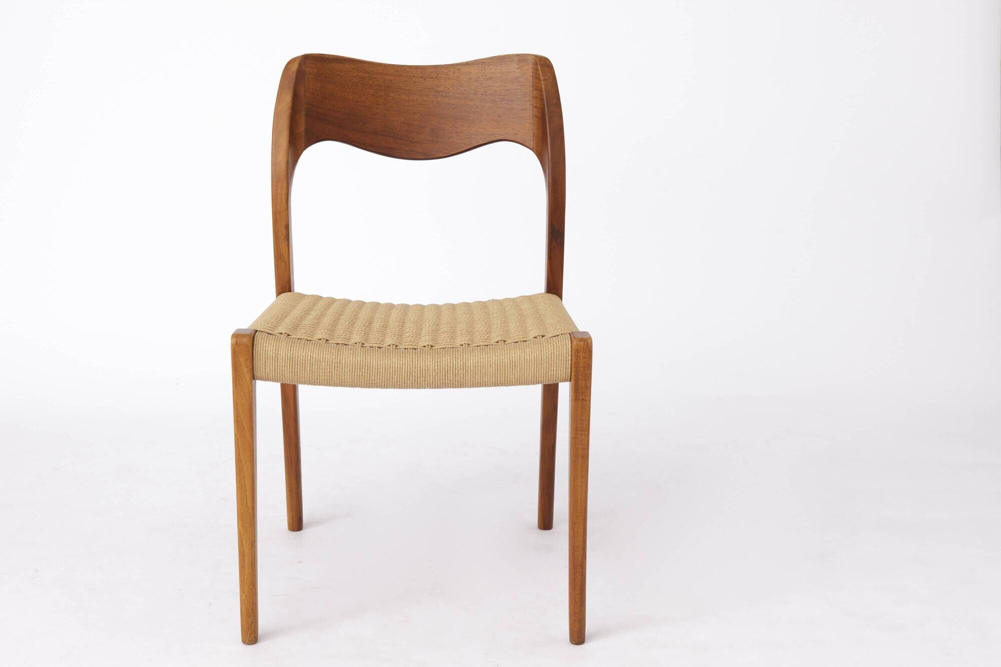 1 of 7 Niels Otto Møller Model 71 Teak Dining Chair (1951) – Danish Modern