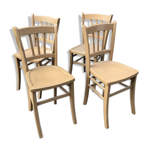 Lot de 4 chaises bistrot vintage